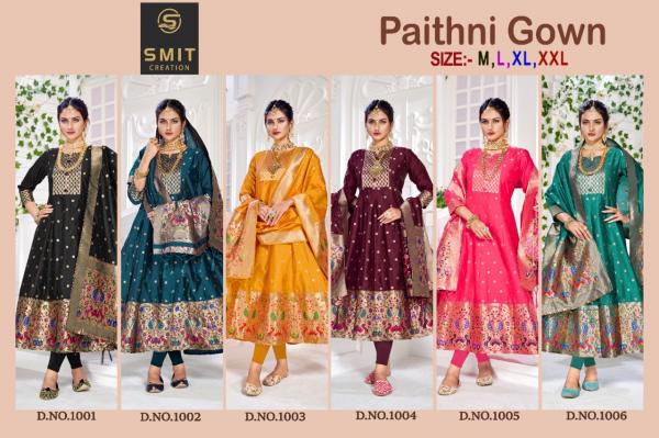 Smit Paithni Gown Festive Wear Gown With Dupatta Colllection